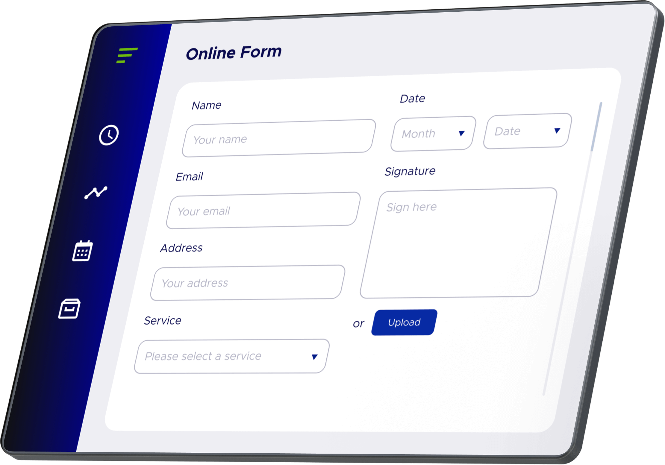 Solution screen ACF Technologies online form